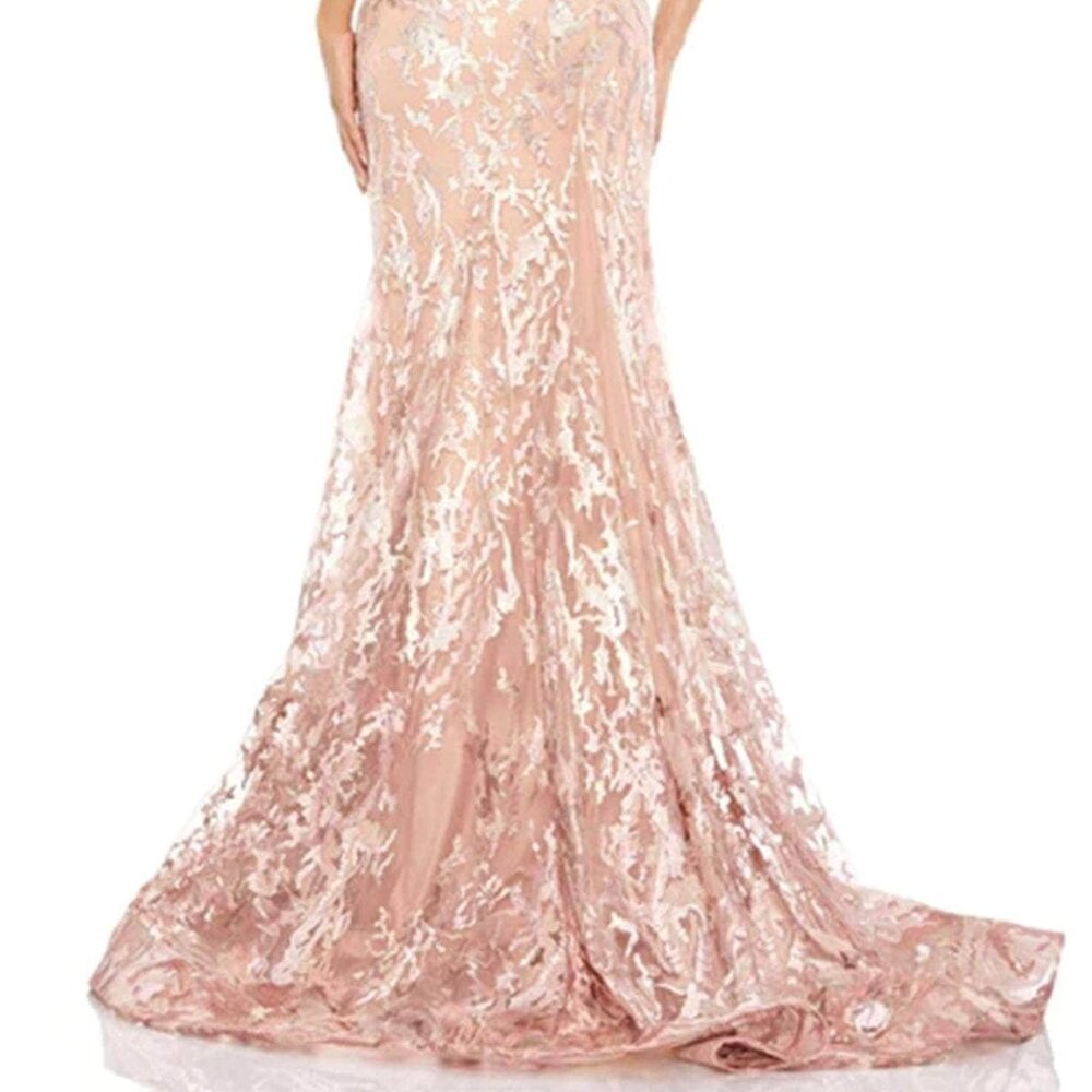 Mac Duggal - Sheer Bodice Prom/Formal Dress - Picture 4 of 7